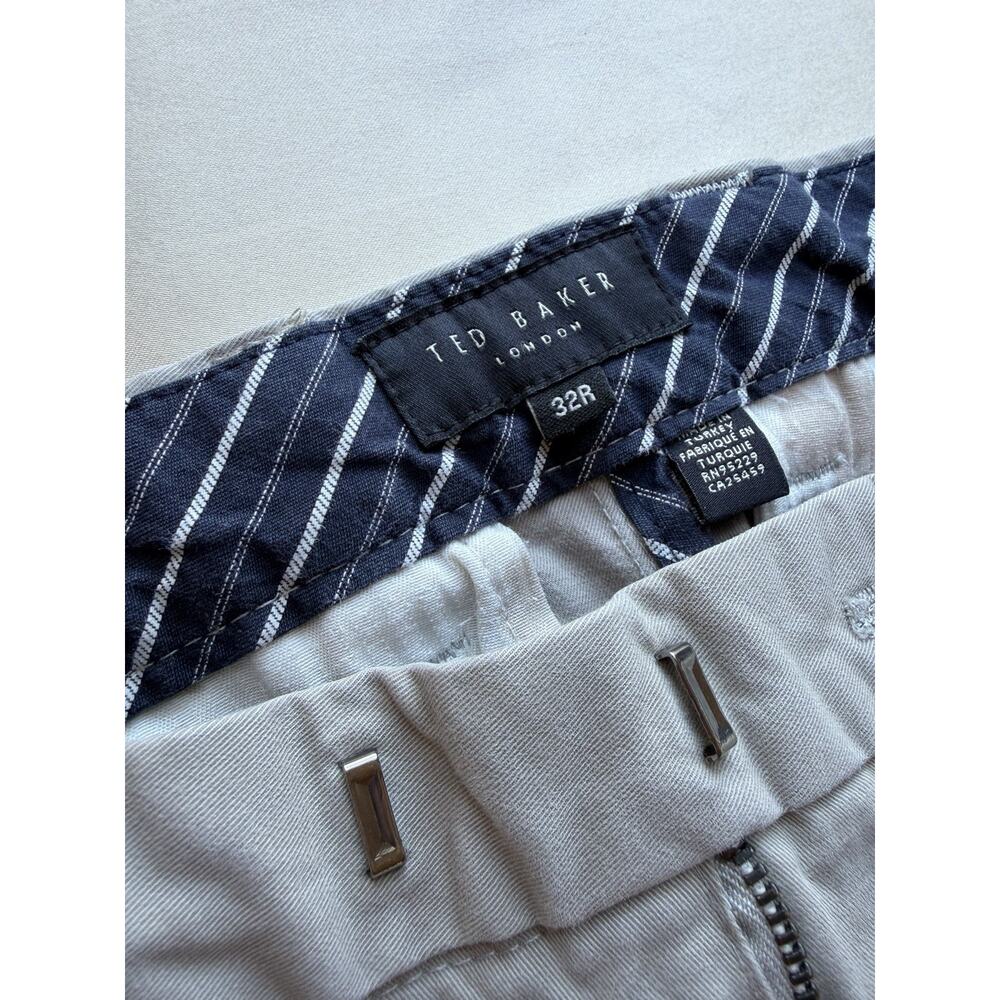 Ted‎ Baker London Men’s Beige Chino Pants Size 32R Flat Front Casual Dress